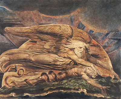 Elohim Creating Adam William Blake